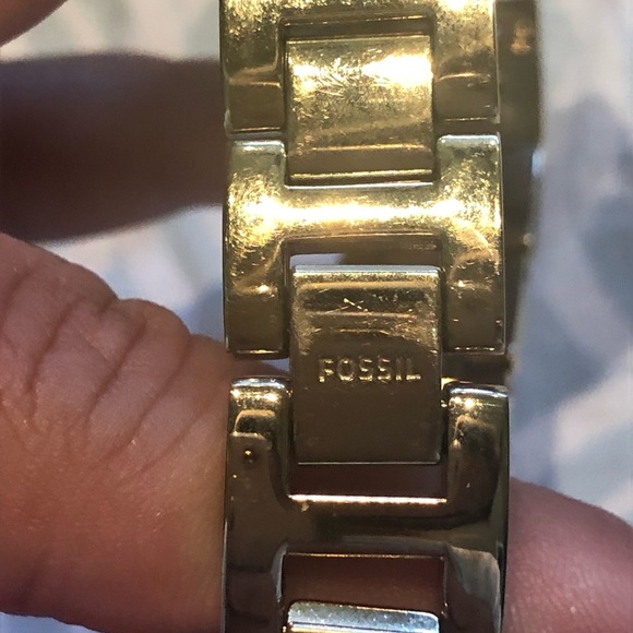 Fossil watch gold with all links - Picture 4 of 7